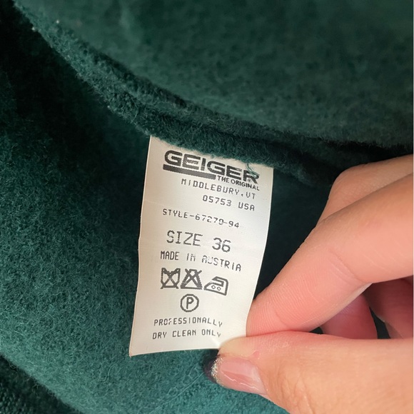 Vintage Green Wool Cardigan (Size 4) - Picture 7 of 8